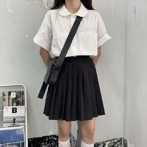 Skirts Japanese Kawaii Pleated Skirt Women Preppy Style High Waisted A line Mini Black School Uniform Spring AutumnSkirts