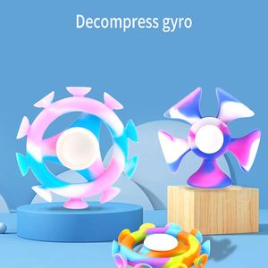 Sucker Fingertip Spinner Fidget Toys Rotary Gyroscope Originality Children's Decompression Toy Gifts