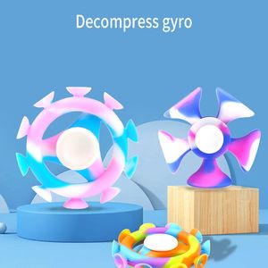 Sucker Fingertip Spinner Fidget Toys Rotary Gyroscope Originality Children's Decompression Toy Gifts