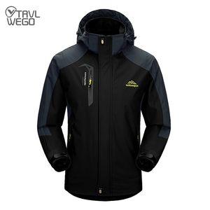 TRVLWEGO Camping senderismo chaqueta hombres otoño deportes al aire libre abrigos escalada Trekking rompevientos viaje impermeable chaquetas negro 220406