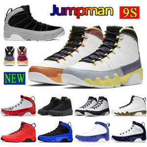 Athletice Man 9s 9a basketskor topp jumpman 9 ny partikel grå sliver reflekterande svartblå OG Space Jam Release Sneaker Designer