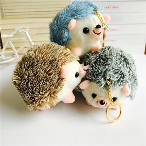 12 cm plysch igelkott leksaker nyckelkedja ring hänge djur fylld anime bil päls gåvor för kvinnliga tjej leksaker docka