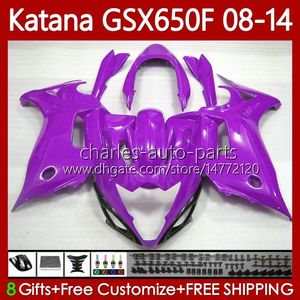 Fairings para Suzuki Katana GSX-650F GSXF650 GSXF-650 GSX650F All Roxo 2008 2009 2010 2012 2013 2014 Bodywork 120NO.58 GSX 650F GSXF 650 08 09 10 11 12 13 Corpo