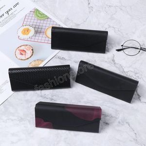 Solglasögon Box Folding Waterproof Strong Magnet Eyewear Case Portable Black Business Glasses Box glasögon skyddande