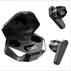 X15 TWS Game Fone Wireless Earphone Bluetooth Headphones 65ms Low Latency Earphones with Mic Wireless Headset LED Display black color