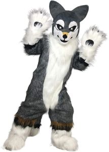 Husky Fox Dog Wolf Fur Mascot Costume Halloween Christmas Fancy Party Animal Cartoon Character Outfit Suit Adults Women Men Dress Carnival Unisex Adults