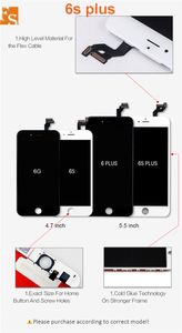 Wysokiej jakości ekran LCD dla iPhone 6s plus wyświetlacz panele dotykowe Digitizer Diff naprawy Zamienniki ZA DARMO DHL Bezpłatne UPS