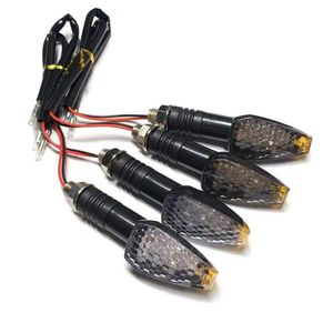 4pcs/lot Hot Universal Motorcycle Mlassling Leder Turnals Длинный короткий индикатор поворота индикатора сигнала света мигань