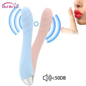 IKOKY G-Spot Dildos Vibrator USB ładowanie pochwy łechtaczki masażer 10 prędkości masturbacja żeńska seksowne zabawki dla kobiet
