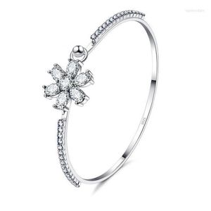 Bolegle Summer Sale Fajny prezent dla kobiet Austriackie kryształowe bransoletki 925 Srebrny kwiat uroków ślubna biżuteria Raym22