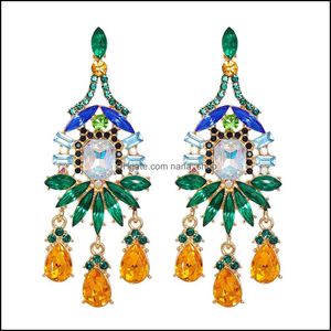 Dangle Chandelier Earrings Jewelry Product Top High Quailty Exquiste Womens Crystal Rhinestones Sweet Cute Unusual First Choice Drop Deliv