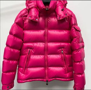 Damen Herren Klassische Daunenmäntel Winter Pufferjacken Top Qualität Designer Parka Damen Freizeitmantel Unisex Oberbekleidung Warme Federjacke Kleidung Rose Rot