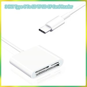 5PCS/LOT 3 IN1 Type C To SD TF SD CF Card Reader USBC OTG Adapter for IPad Macbook PC Huawei P40 P30 Xiaomi Samsung S20 S10 S9