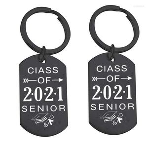 Keychains Class Of 2022 Graduation Season Gift Stainless Steel Tag Keychain Inspirational Jewelry DIY Customized Wholesale Enek22