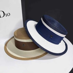 Wide Brim Straw Summer Kvinnor Flickor Casual Sun Protection Sunscreen Hattar Holiday Beach Designer Visor Cap