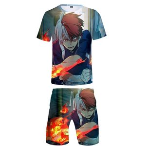 Camisetas para hombres Boku No Hero Academia Camiseta D Anime Track Set Dos piezas Shorts Harajuku So Todoroki Clothing Women Men s Su