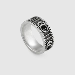 Männer Frauen Doppel G Ringe Markasit Paare Zahnrad Ring Hochwertige Version Spot Großhandel Luxus Schmuck