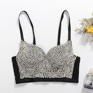 Sexy Korsett Top Bustier Crop Rave Outfit Festival Kleidung Weiblich Silber Glitzer s für Frauen Sommer 220316