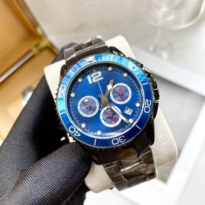 2023 New Six stitches mens watches All dial working Quartz Watch high quality Top luxury Brand chronograph clock Steel belt fashion accessories montre 42mm size