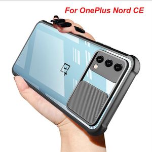 Slide Camera Lens Protection Clear Falls for One Plus Pro Phone Case Back Cover för OnePlus Nord CE stockproof Shell300n
