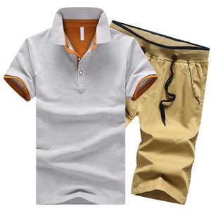 Traccetti da uomo set casual set 2022 Summer Slim Fit Shirts Set di camicie maschili Abbattimento Stup Sports Sports Suit Elastic
