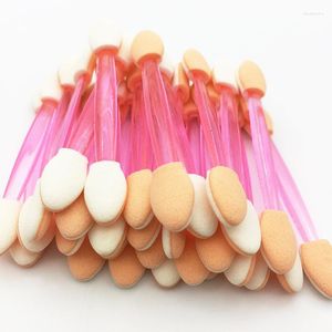 Makeup szczotki 50pcs cień do powiek wargi Smudge Soft Gąbka mini -uchwyt Zestaw pędzla do powiek Make Up Róż Trin22