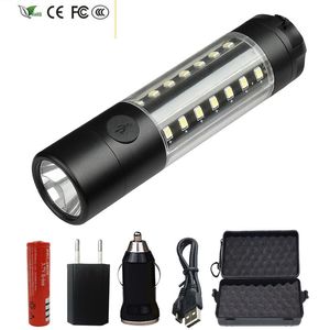 Nuova torcia da campeggio Lanterna Flash Light Torcia Alluminio Impermeabile Resistente agli urti Power Bank Lampadine a Led rigide Ricaricabili Yunmai