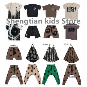 Spring Kids Clothes Sets Brand Toddler Boys Skull Skull Manga longa Top Graphic T Camisetas Meninas Moletom Sorto Baby 220509