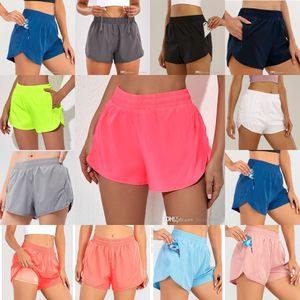 High quality Women Yoga shorts Outdoor Leisure Running Fitness Pants With Pocket Quick Dry Gym Sport Outfit Breathable Mesh Anti Light