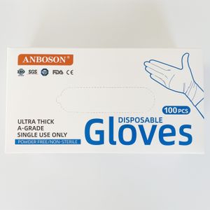 9 Inch Pure Nitrile Gloves 100 Pcs Box Nitrile Examination Gloves Disposable Powder Free OEM