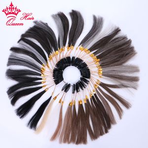 Wholesale 63 Colors Available Hair Color Rings Real Human Hair Chart Swatches Testing Color Samples For Salon Hairdresser Dyeing Practice