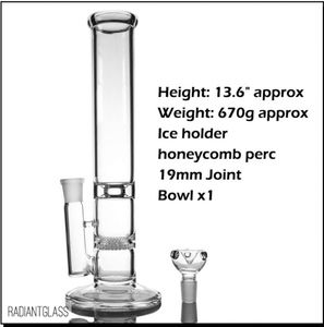 Specifically Transparent Hookahs Glass Water Bongs Design Honeycomb Percolator bong Catcher with 18mm Bowl