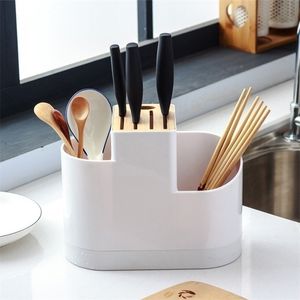 Home Draining Storage Holders Tray Dish Fork Spoon Organizer Chopsticks Knife Drying Rack Case Accessories Supplies LJ200812