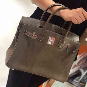 Дизайнерская сумочка ручной сумки Платиновая сумочка Женская европейская и американская модная оригинальная того -телячья кожи личи.
