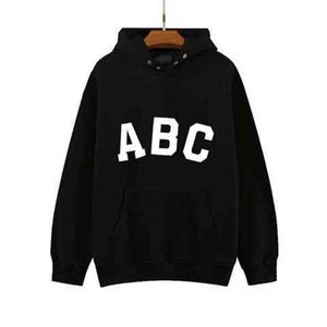 Herr dimma överdimensionerade vintage lyxmode grå svart säsong 7 high street lös casual abc felled tryckt tröja jacka för män och kvinnor älskare hoodie