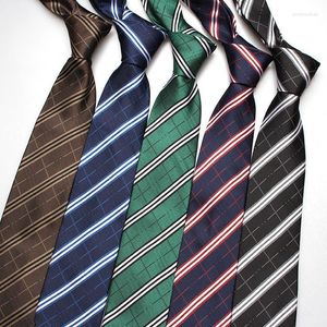 BOWIS TIES SITONJWLY BIZNES BIZNES Poliester Neck dla mężczyzn Kobiety Klasyczne krawat ślubny Corbatas Plaid Stripe Nucklow Emel22