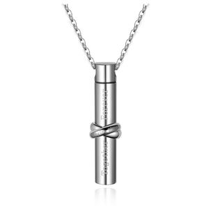 Cylinder Urn Necklace for Ashes Stainless Steel Pendant Keepsake Memorial Cremation Jewelry