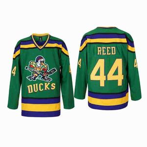 2022 Movie Ducks Hóquei 44 Fulton Reed Jersey Slap All Stitched Green Color Away Sport Breathable High Quality