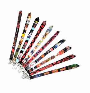 Cell Phone Straps & Charms 600pcs Japan Anime boy love cartoon Lanyard Neck Strap Clip Black Stripe for Car Key ID Card Mobile Phone Badge Holder 2022 Wholesale