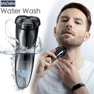 Enchen Blackstone 3 Men Shave elétrico Razor LCD Power Display Razor eletrônico recarregável IPX7 Propertável corpo lavável 220624