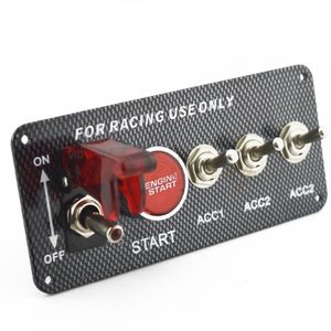 12V Racing Car Engine Start Push Button Ignition Switch Panel Five In One Toggle Light One-button