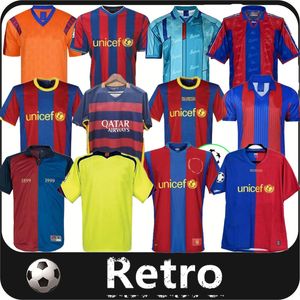 Retro Barcelona camisas de futebol barca 96 97 07 08 09 10 11 XAVI RONALDINHO RONALDO RIVALDO GUARDIOLA Iniesta final clássico maillot pé 1899 1999 homens camisas de futebol