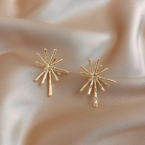 Stud Korean Selling Fashion Jewelry Simple Golden Firework Irregular Earrings Moni22