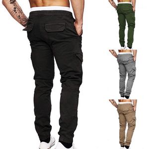 DrawString Men lastbyxa Multi Pocket Slim Pencil Pants Man 2022 Spring Thin Jogging Sweatpants Men's