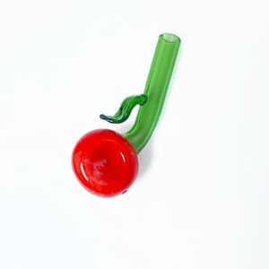 3.5 inch Creative Cherry Shape Tobacco Pipe Hand-blown Herb Bowl Glass Hand Smoking Pipe