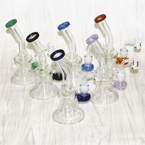 Tubi dell'acqua per bong in vetro da 7,4 pollici Narghilè colorati Bong Inebrianti Dab Rigs Bubbler Beaker Bong