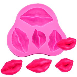 Labbra per la riva di baci di muffa per labbra Candy Candy Silicone Stampo per zucchero cupcake topper topper polimero in argilla cera per le forniture per feste di nozze per feste di nozze 1222929