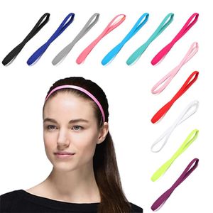 Women Candy Color Yoga Hair Bands Sports Headband with Button Girls Elastic Rubber Sweatband Football Running 12 Colors gifts