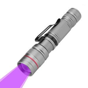 Wholesale uv blacklight ink resale online - 3 Mode LED UV Lumens Zoomable Focus Torch Invisible Blacklight Ink Marker Flashlights Use Battery