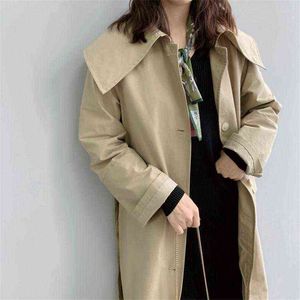 Women's Trench Coats Autumn Loose Women Coat 2021 Winter Oversize Single Breasted Vintage Long Overcoats Windbreaker Outwear Z623 T220809